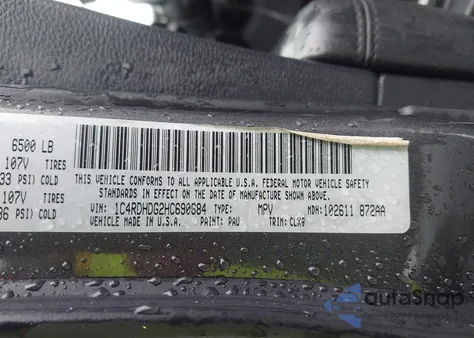 2017 Dodge Durango Gt Rwd из США, поврежденный, VIN 1C4RDHDG2HC690684